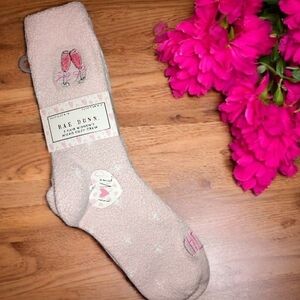 Rae Dunn Pink and Cream Women's Socks